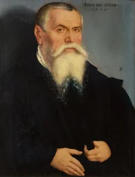 Portret van Lucas Cranach de Oude (1472-1553), 1550